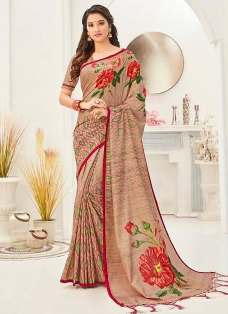 Peach Colour STYLEWELL AAKRUTI VOL 2 Designer Kanjivaran Silk Fancy Printed Ethnic Wear Saree Collection 508